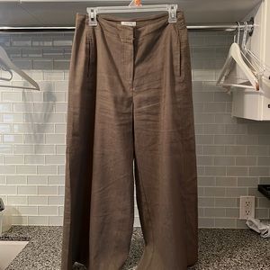 Babaton linen wide crop pants